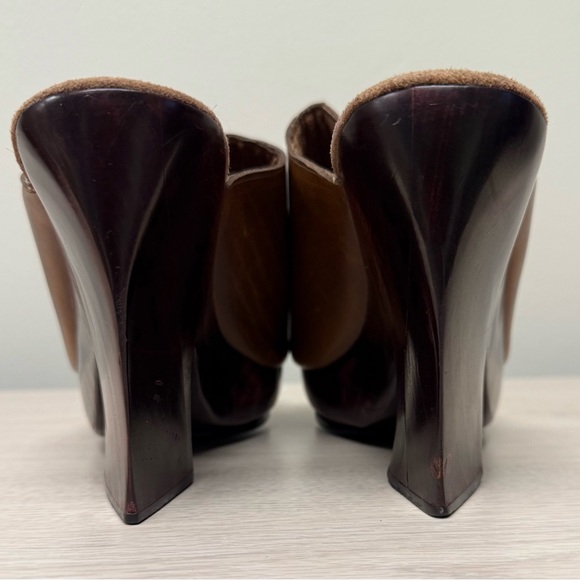 Colleen Cordero Brown Suede Wood Heel Boho Clog, Very Good Condition, Size 8 - Picture 6 of 12